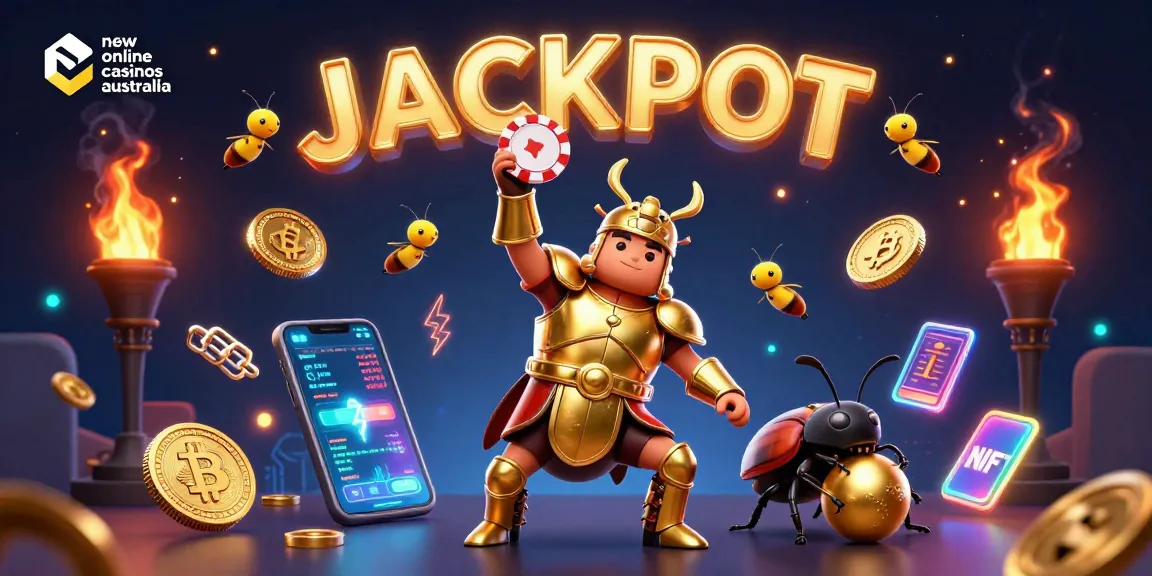 Experience the excitement of new online casinos Australia with jackpot scenes and crypto elements.